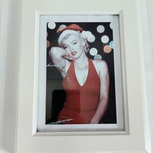 Framed Marilyn Monroe 4×6 Holiday Portrait in Red Dress